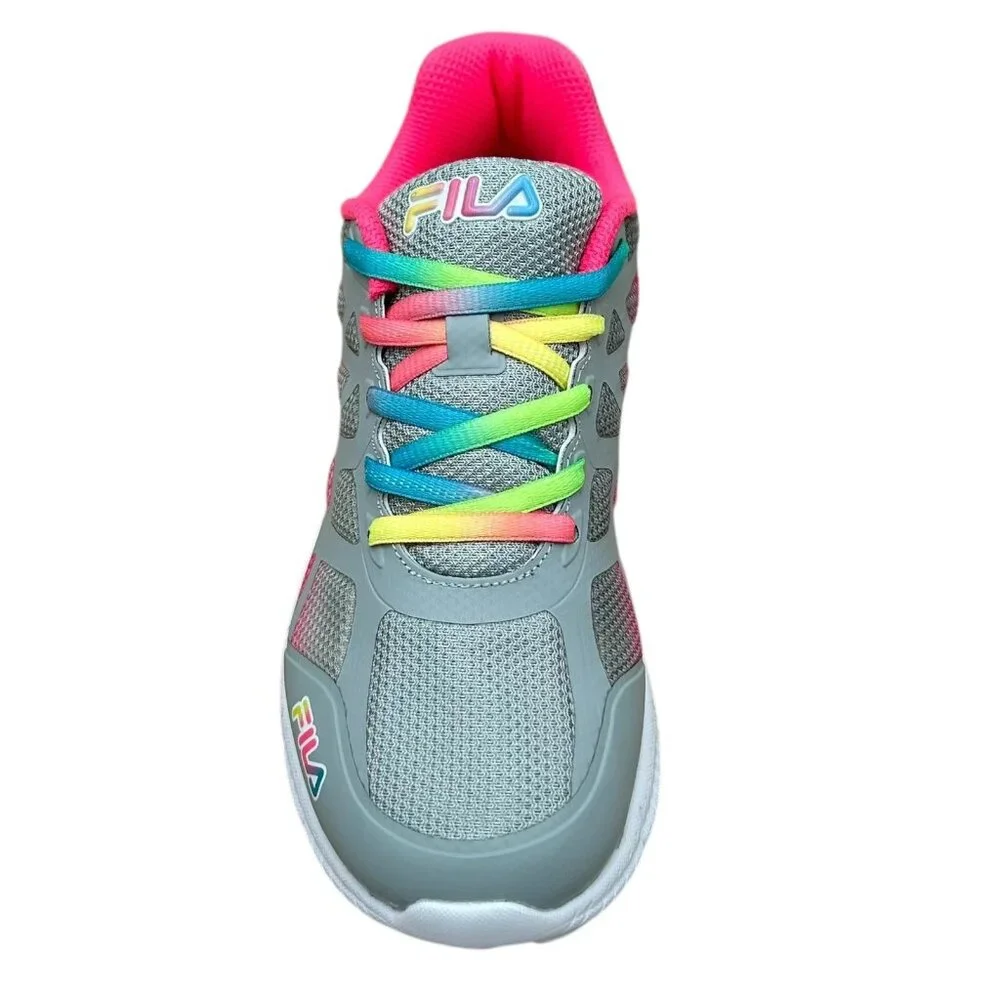 Fila‎ Youth Girl's Athletic Sneakers Size 5 Gray-Multicolor Lightweight Comfort